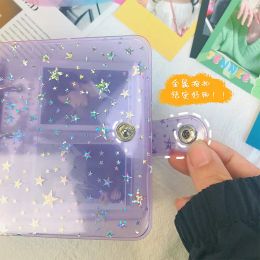 3-hole Mini Laser Star Photo Album Shell Small Cute Binder Card Storage Book Photocard Holder Binder Photocards Sticker Album