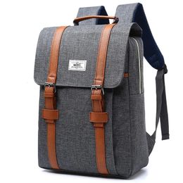 Women Canvas Rucksack Casual Rucksacks Frauen 15 -Zoll -Laptop -Backpacks -Student School -Taschen für Teenager Rucksack Frauen 240328