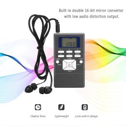 Radio Small Radio Mini Stereo Digital Display Battery Operated Conference Receiver Portable Audio Equipment for Home