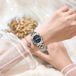 Luxury designer women's watch dual calendar luminous quartz commercial large dial precision steel strip fashionable waterproof watch