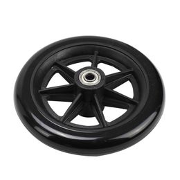 6/8 Inch Wheelchair Front Wheel Replacement Universal Caster Wear-resistant Solid Tyre Wheel Smooth Easy to Instal