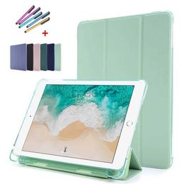 Tablet PC Cases Bags For iPad 10th 9th 8th 6th Generation Case With Pencil Holder Smart Cover For Funda iPad 9.7 10.2 Air 5 4 2 1 iPad 5 6 7 8 9 10 240411