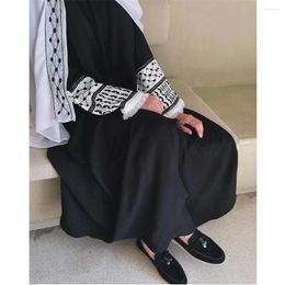 Ethnic Clothing Muslim Abaya Women Embroidery Cardigan Maxi Dress Turkey Arab Robe Kimono Dubai Islam Kaftan Eid Ramadan Femme Musulmane
