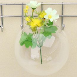 8cm/10cm/12cm Wall Hanging Hydroponic Glass Vase Small Hanging Fish Tank Wall Mount Glass Vase Landscape Decoration