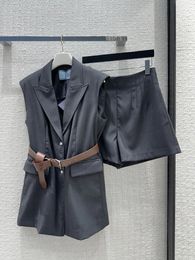 Work Dresses Early Spring Products Senior Grey Waistcoat Shorts Suit To Wear A Variety Of Fashionable And Advanced1.4