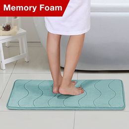 Soft Bathroom Mat Household Coral Velvet Carpet Absorbent Non-slip Memory Foam Absorbent Toilet Floor Home Bathroom Products