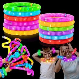 Glow Sticks Party Pack Glow Necklaces Bracelets Halloween Light up Pop Tubes Kids Glow in Dark Party Favour Supplies Decoration 240407