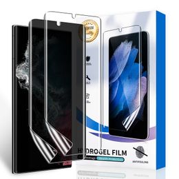 2 Pack Screen Protector for Samsung S22 Soft TPU Screen Protector Film Support Fingerprint Sensor Anti-Scratch Ultra Transparent