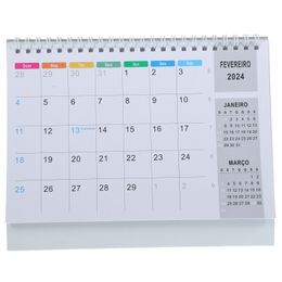 Calendar Desk Flip Easel Table Standing Decor Desktop Up Tent Top Stand Desktop Easel Tabletop Monthly 2024 Do List Notes