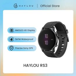 Watches HAYLOU RS3 Smart Watch 5ATM Waterproof GPS AMOLED HD Display Screen 14 Sport Modes Smartwatch Men Women Watch for Android IOS