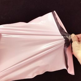 100Pcs 9 Sizes Light Pink Courier Bag Self-Seal Adhesive Storage Bag Poly Plastic Envelope Mailer Postal Mailing Bags