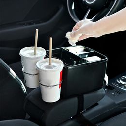 Excellent Car Storage Box Elastic Strap Space Saving Car Tissue Holder Auto Phone Tissue Storage Box