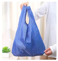 Storage Bags Fashionable Portable Folding Shopping Bag Supermarket Eco-Friendly Square Reusable Tote