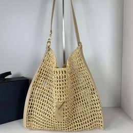 Tote Bag Straw ICARE Large Capacity Shoulder Shopping Bags Hollow weave Handbag Purse Crossbody Totes Handbags Women Hobo Pouch Plain Removable straps