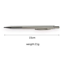 Luxury 3.0MM Metal Mechanical Pencil with Black / Red 2B Leads Professional Art Painting Sketch Crafting Automatic Pencil Tools