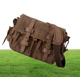 I AM LEGEND Will Smith Bag Canvas + Genuine leather Messenger Bags Men Shoulder Crossbody Casual Bags M3185789323