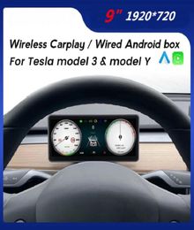 Tesla Model 3 Model Y Digital car Dashboard Heads Up Display Cluster Carplay Android Auto for Tesla HUD Power Speed Display8747998