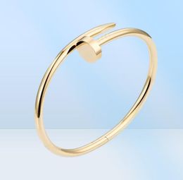 Gold nail bracelet designer bangle braclets mens luxury bangles women titanium steel 18k GoldPlated charms fashion Jewellery access1757545