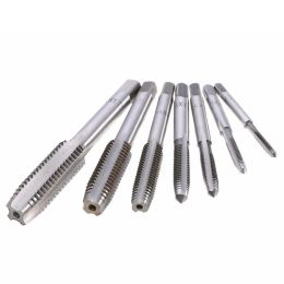 STONEGO Set of 5/7 Bearing Steel Taper, Spiral Point, Straight Fluted Hand Taps M3/M4/M5/M6/M8/M10/M12 Screws