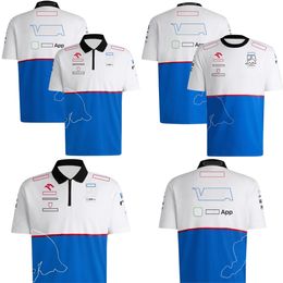 2024 F1 New Season T-shirt for Men Formula 1 Zip Neck Polo Shirt T-shirt Summer Racing Fans Fashion T-shirts Jersey Unisex Sports Tops