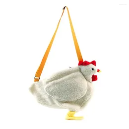 Shoulder Bags Plush Crossbody Purse Cute Cartoon Chicken Party Work Travel Satchel Ladies Girls Handbags Sac A Main