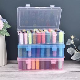 42 Axis Sewing Threads Box Transparent Bobbins Storage Case Large-capacity Thread Storage Box Save Space DIY Sewing Accessories