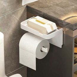 Z9EI Toilet Paper Holders Toilet Plastic Paper Holder Storage Rack Kitchen Towel Placement Of Seasoning Bottles Bathroom Wall Roll Of Paper Phone Storage 240410