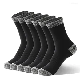 Men's Socks 5 Pairs/Lot Men Autumn Winter High Quality Casual Running Black Sports Hiking Male Long Comfortable Size 38-44