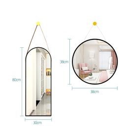 Nordic Round Bathroom Wall Hanging Mirror Toilet Vanity Vanity Mirror Wall Hanging Decorative Mirrors Bathroom Accessories New