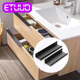 Black Hidden Cabinet Pulls Aluminium Alloy Kitchen Cupboard Pulls Cabinet Handles Drawer Knobs Gold Handles Furniture Hardware