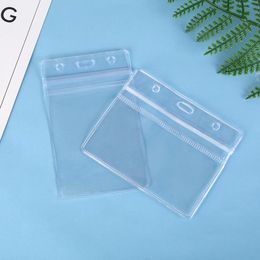 10pcs/set Horizontal Vertical ID Tag Cover Transparent Vinyl Pass Employee's Work Card Case Sleeve Badge Holder Accessories