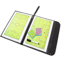 Foldable Football Tactic Board Soccer Game Magnetic Tactic Board Football Match Accessory Soccer Training Match Coach Clipboard