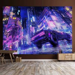 Hanging Tapestries Tapestry Cyberpunk Personality Ins Cloth Room Decor Background Decorative Wall Tapestries Bedroom Bedside Decoration R0411