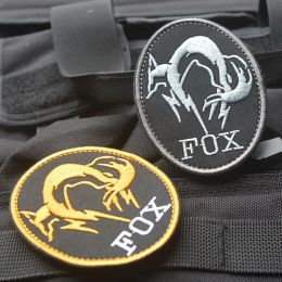 FOX Metal Gear MGS Foxhound Patch Military Tactical Troop Morale Embroidery Patches for Clothing Backpack Badge Applique