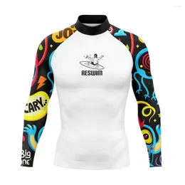 Women's Swimwear Men's Rash Guards Swimsuit Long Sleeve Surfing Shirt UV Protection Diving Swimming Tight T-Shirts Funny Gym Clothes