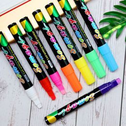 8 Colours Highlighter Fluorescent Liquid Chalk Marker Pen For LED Writing