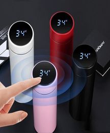 New Fashion 500ml Smart Mug Temperature Display Vacuum Stainless Steel Water Bottle Kettle Thermo Cup With LCD Touch Screen Gift C2137884