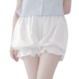 M2EA Safety Shorts Japanese Women Teen Girls Gothic Ruffled Hem Loose Underpants Sweet Cute Pumpkin Short Pants Bloomers