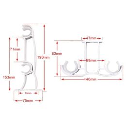 Holder Side Top Mounted Home Decor Window Double Curtain Rod Brackets Hardware Holder Shower Curtain Pole Bracket