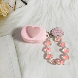 For xiaomi Redmi AirDots Case Cute Love Earphone Silicone Cover AirDots S / AirDots 2 cover with WristChain Lanyard Case Fundas