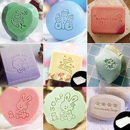 Lovely Animal Pattern Soap Stamp, Acrylic Custom Logo, Clear Sealing Seal for Handmade DIY Soap Making, Supplies Kits, Tools