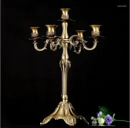 Candle Holders H41cm Brass Silver Candlestick Tall Candelabras Floor Lanterns Vintage Home Accessories ZT002h41