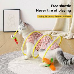 Cat Pets Toys Mouse Shape Balls Foldable Cat Kitten Play Tunnel Funny Cat Stick nteractive Cat Toys for indoor Cat Accessories