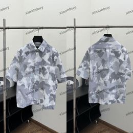 xinxinbuy Men designer Tee t shirt 2024 Italy camouflage cotton short sleeve cotton women Grey black blue Apricot S-XL