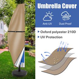 Umbrella Covers with Rod & Pull Ring Outdoor Umbrellas Patio Umbrella Cover Waterproof Windproof Anti-UV Garden Parasol Covers