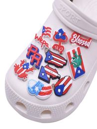 Favors Puerto Rico Shoe Decorations Charm Buckle Accessories Jibitz for Charms Buttons Gifts1699069