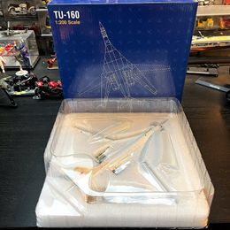 Diecast Metal 1:200 Scale Russian Tu160 Strategic Bomber Alloy Aeroplane Plane Aircraft Model Children Toy Gift