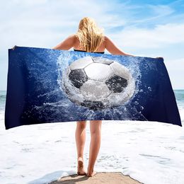 Soccer Beach Towel Bath Towels for Men Teens Football Towel Boys Sport Towel Personalized Polyester Towel for Pool 100x200 Towel