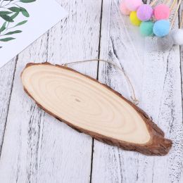 22 X7cm Wooden Slices Wood Discs Blank Plaque Log Slices Double Sided Log Oval Slice