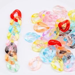 50 PCS 11 * 22mm Transparent Opening Ring Plastic Chain Insert Ring DIY Makes Jewellery Necklaces, Bracelets Luggage Accessories